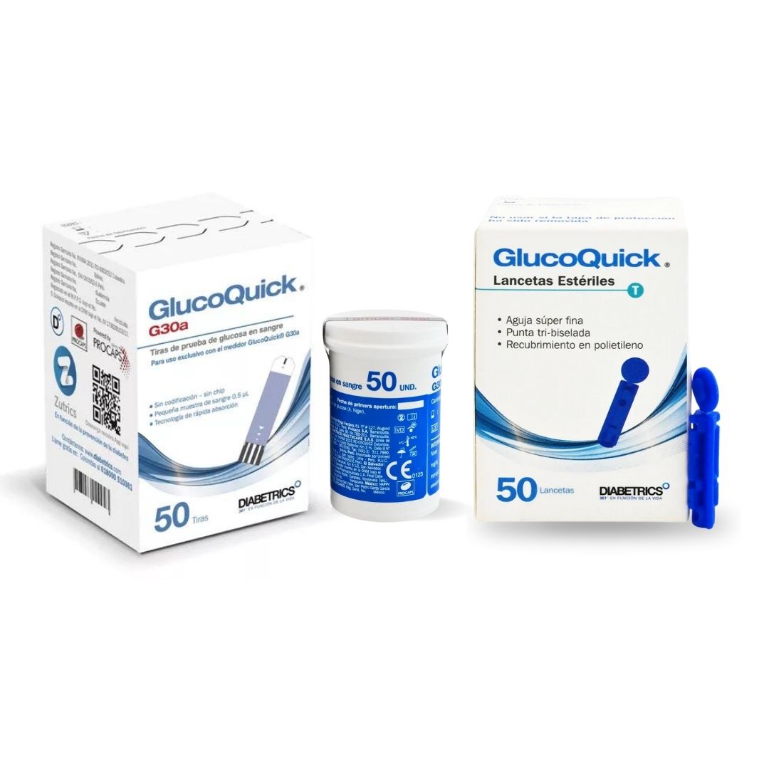 Tiras Glucoquick y Lancetas