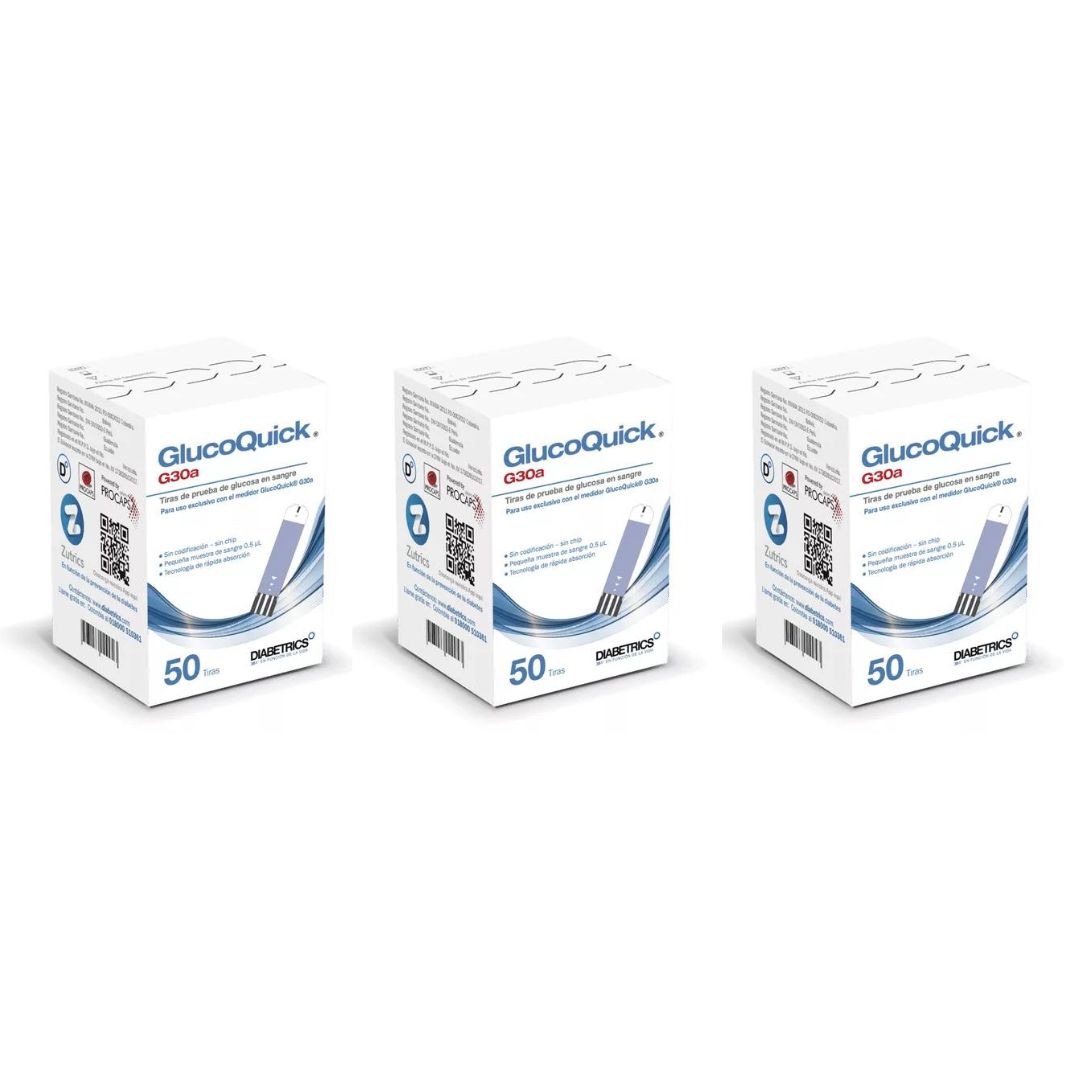 Tiras  Glucoquick 3 cajas